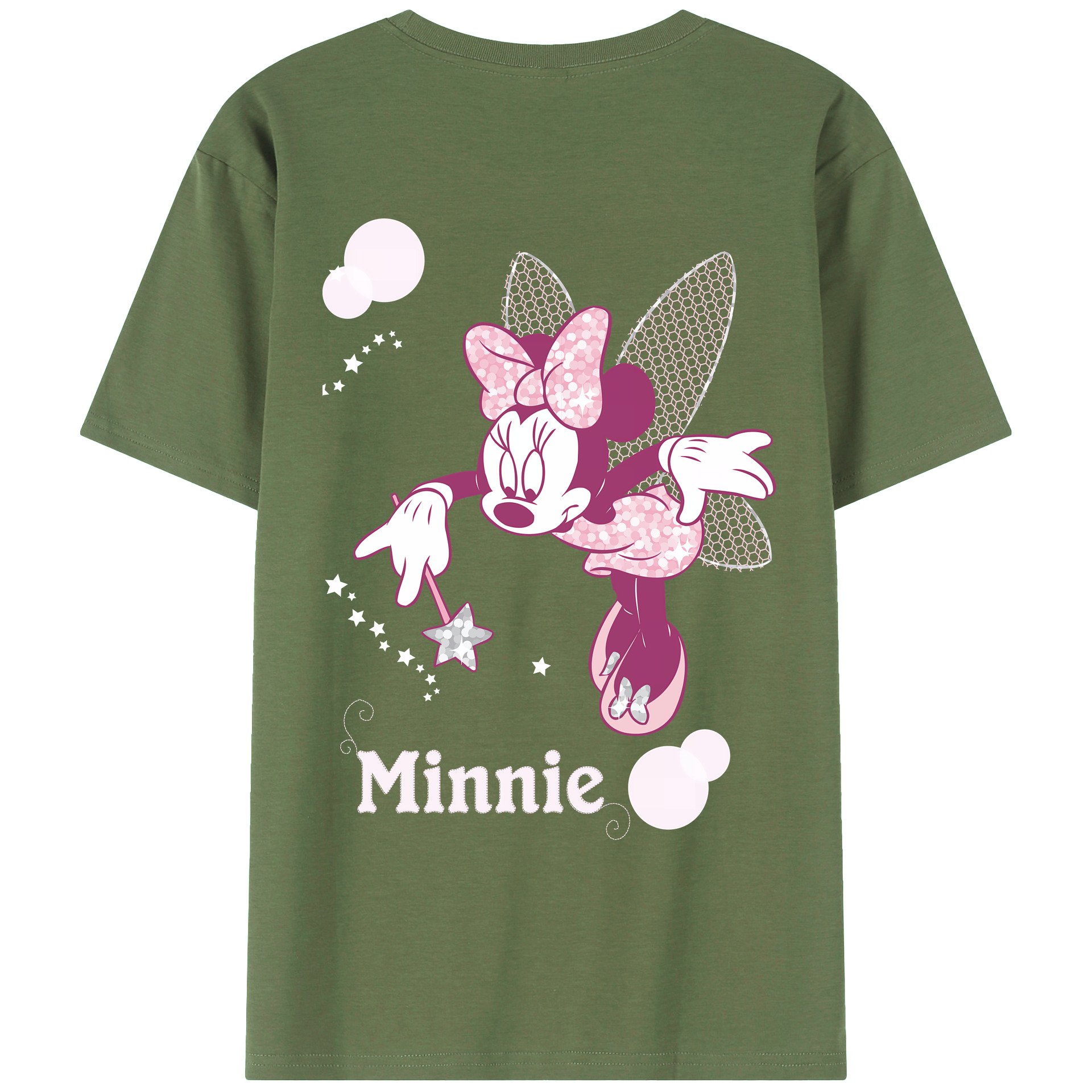（画像用） ミッキーマウス Mickey Mouse 綿100％ メンズ半袖Tシャツ（バックプリント） 通気性